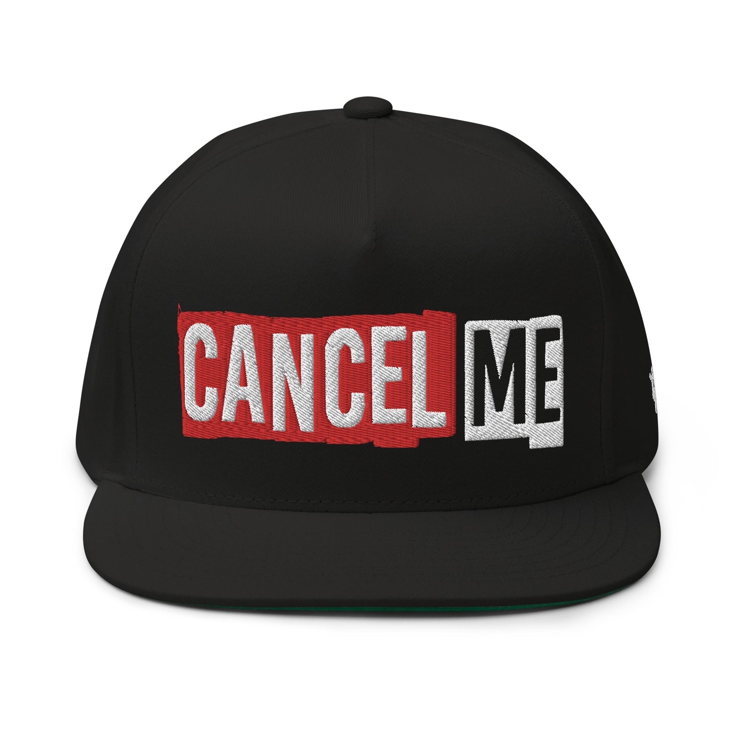 FLAT EMBROIDERED CANCEL ME SNAPBACK