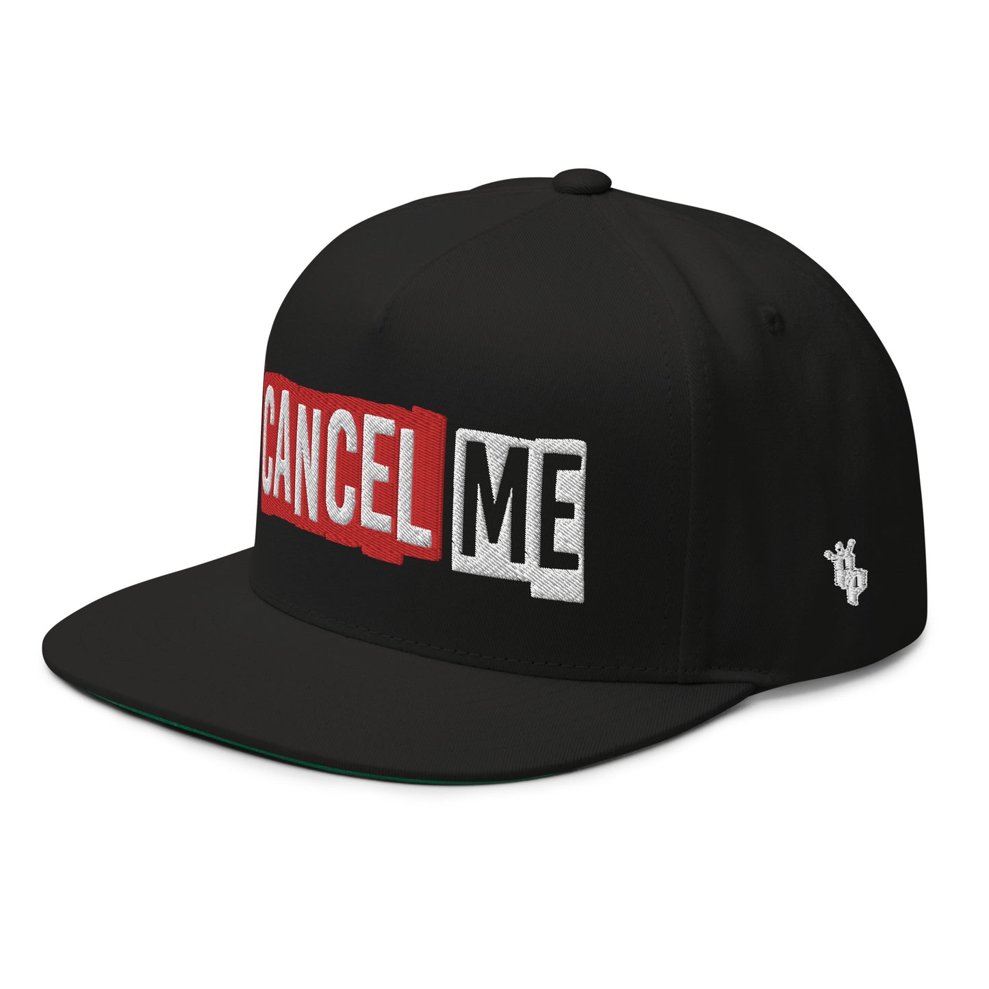 FLAT EMBROIDERED CANCEL ME SNAPBACK