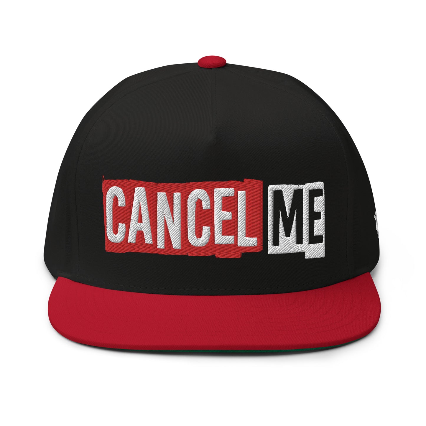 FLAT EMBROIDERED CANCEL ME SNAPBACK