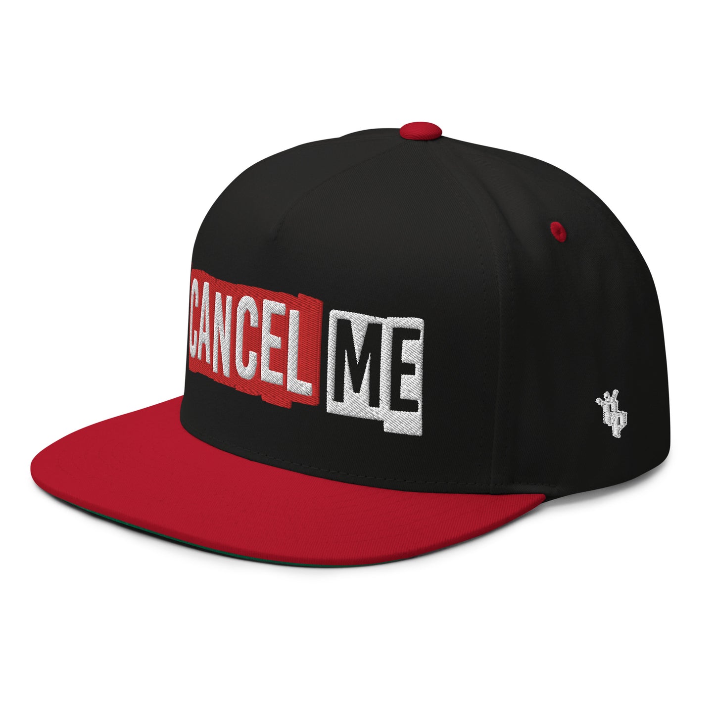 FLAT EMBROIDERED CANCEL ME SNAPBACK